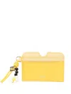 Fendi Mini Leather Wallet With Chic Design In Yellow