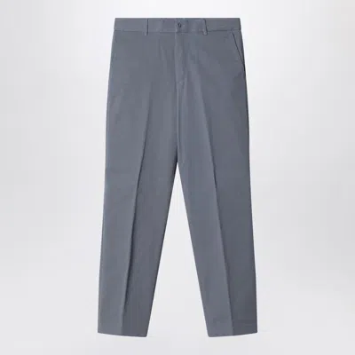 Fendi Cenere Cotton-blend Trousers In Gray