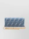 Fendi Wallet On Chain Baguette With Shoulder Strap With All-over Ff Motif