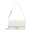 Fendi Chain Baguette Shoulder Bag In White