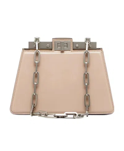 Fendi Chain Handbag In Nude