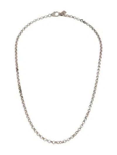 Pre-owned Fendi Chain Link Necklace, 19" In Multicolor