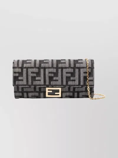 Fendi Chain Strap Baguette Continental Wallet In Multi
