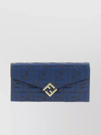Fendi Chain Strap Diamond Wallet With Gold-tone Hardware