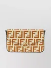 Fendi Chain Strap Diamond Wallet With Gold-tone Hardware