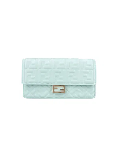 Fendi Chain Wallet "baguette" In Green