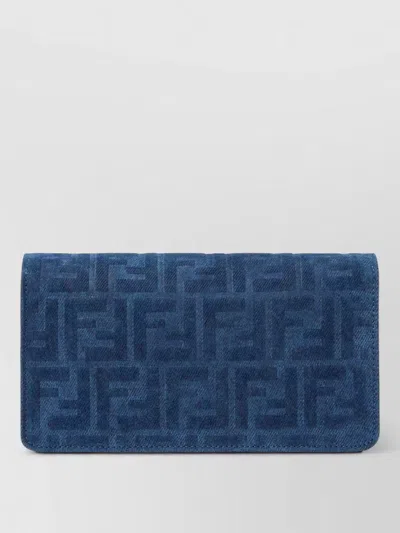 Fendi Chain Wallet Denim Ff Adjustable Strap