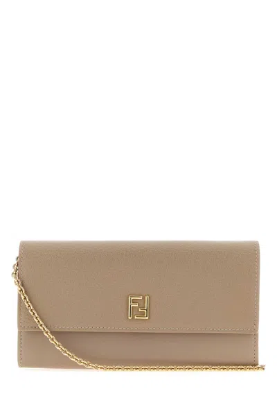 Fendi Chain Wallet In Brown