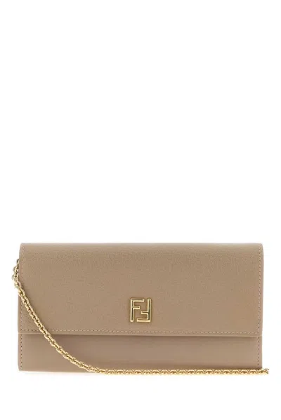 Fendi Chain Wallet In Gray