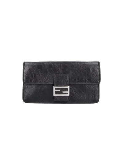 Fendi Chain Wallet "tube" In Black