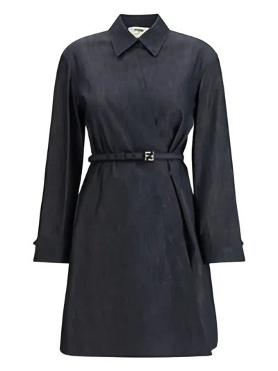 FENDI FENDI CHAMBRAY COTTON DRESS
