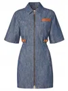 Fendi Abito Chambray In Blue