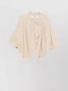 Fendi Chambray Denim Ruffled Capes In Neutral