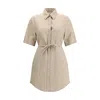 Fendi Women Chambray Dress In Neutral