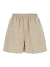 Fendi Chambray Ff Shorts In Multi