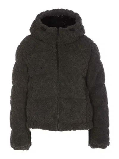Fendi Jacket With Logo Ff In Grey