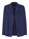 Fendi Single-breasted Jacket With No Visible External Buttons In Black