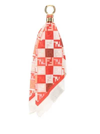 Fendi Charm Bandana Con Clip In Orange