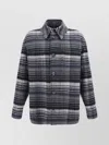 Fendi Checked Virgin Wool Overshirt Withdouble Breast Pocket