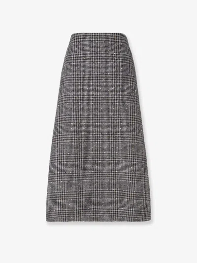 FENDI CHECK TWEED SKIRT