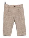 Fendi Checked Chinos In Brown
