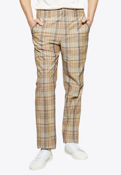Fendi Checked Straight-leg Pants