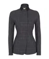 Fendi Checked Wool Suit Coat In Black