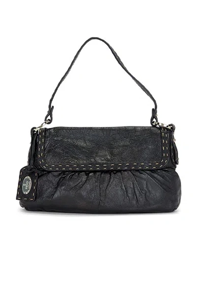 Pre-owned Fendi Chef Shoulder Bag In Black