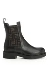 Fendi Chelsea Bootie With Ff Elastic Band Boots Black In Animal Print