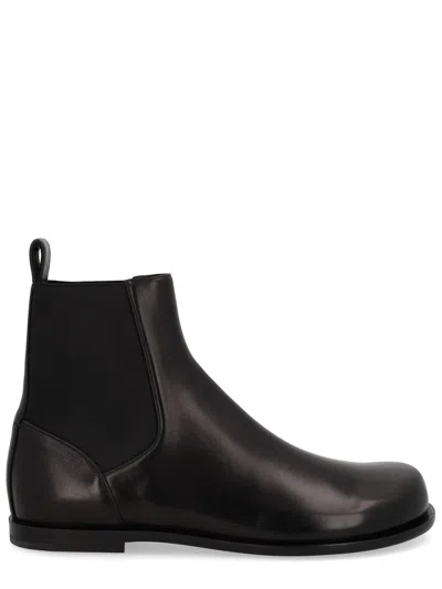 Fendi Ff Squared Chelsea Boots In Nappa Leather Shoes In Black