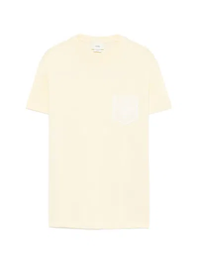 Fendi Kids' Chest-pocket T-shirt In Gold