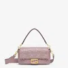 Fendi Chic Baguette Handbag In Dustymauve