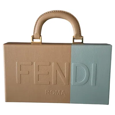 Pre-owned Fendi Chic  Leather Domino Set In Brown