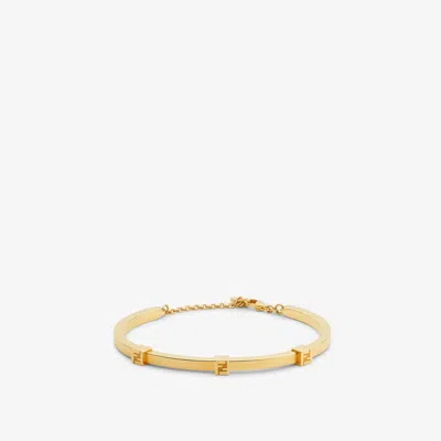 Fendi Chic Ff Cube Bangle For Women In Gold