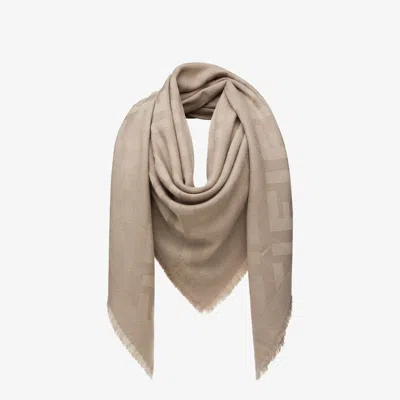 Fendi Chic Monogram Square Scarf 140x140 In Tortorachi