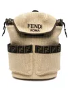 Fendi Chiccodì Riso Kids Backpack In Neutral