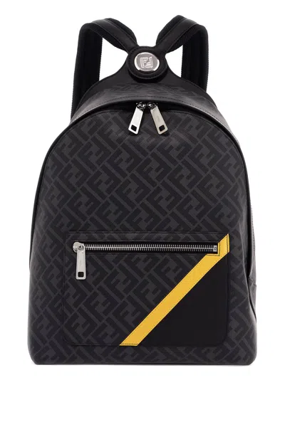 Fendi Chiodo Diagonal Backpack In Black