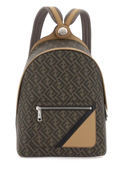 Fendi Chiodo Diagonal Backpack In Brown