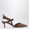 Fendi Colibrì Lite Slingbacks In Ff Fabric In Brown