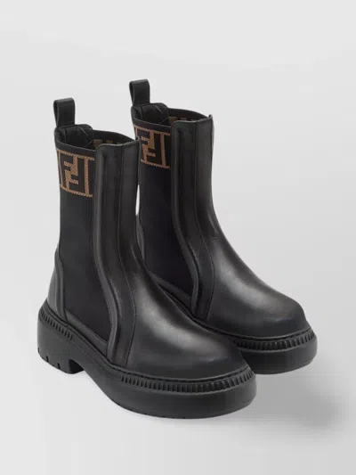 Fendi Chunky Sole Biker Boots