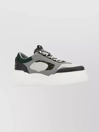 FENDI CHUNKY SOLE ROUND TOE SNEAKERS WITH PANELS