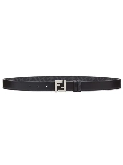 Fendi Cintura Ff Squared In Black