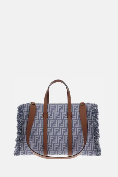 Fendi City Tote Bag In Blue