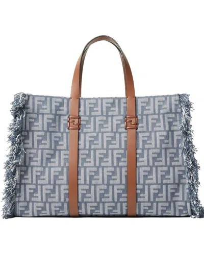 Fendi City Tote Bags In Red