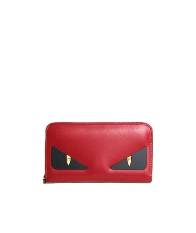 Fendi Classic Devil Eye Wallet In Red