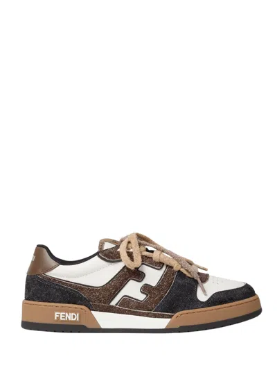 Fendi Classic High-top Sneakers For Men In Gray