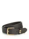 Fendi Classic Leather Belt Belts Brown In Black
