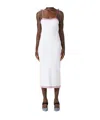 Fendi Mirror Effect Logo Long Dress In White