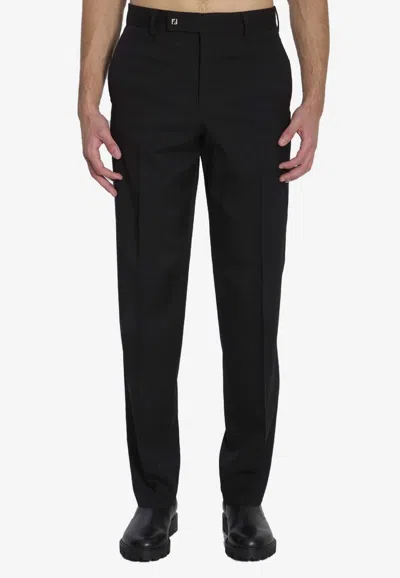 Fendi Classic Wool Pants In Black