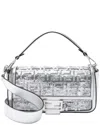 Fendi Clear & Silver Metallic Leather, Pvc & Sequin Baguette Medium Shoulder  Bag (authentic Pre-lov In Silver